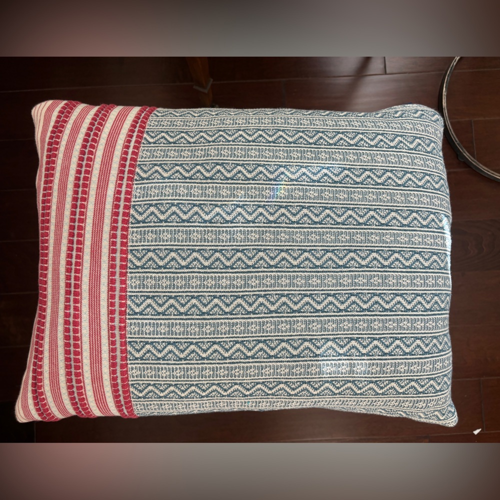 Ralph Lauren Granby Knit Throw Pillow 15”x20” Teal/Multi